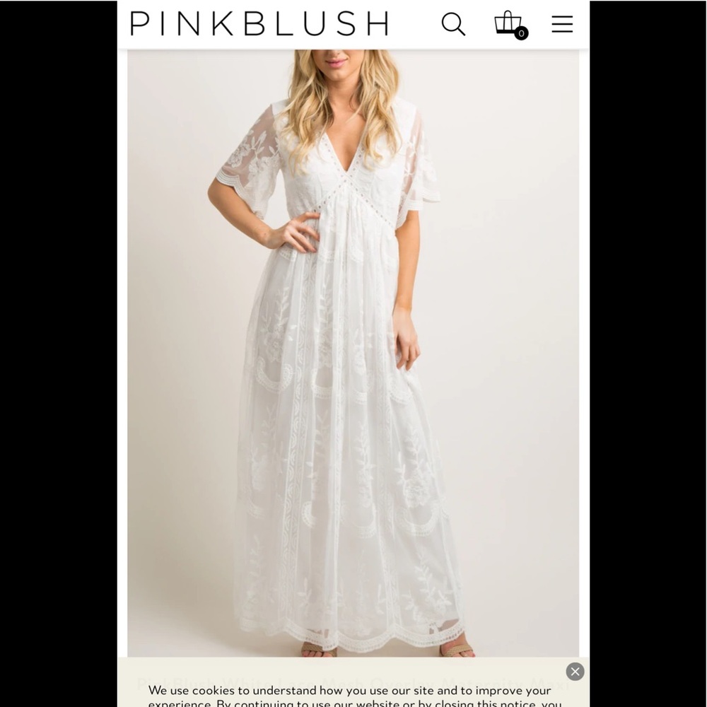 Pink blush maternity dress